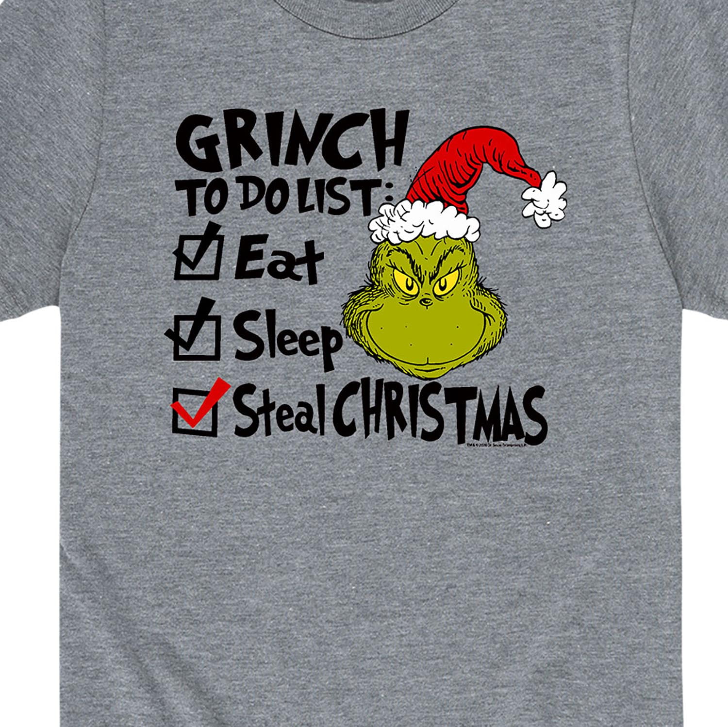 Dr. Seuss Grinch To Do List Toddler And Youth Short Sleeve Graphic T Shirt Walmart
