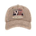 thumbnail image 2 of 9/11 Never Forget 11th September Baseball Cap - American Flag Vintage Washed Cotton Patriot Day Commemorative Hat, Adjustable Unisex Dad Cap for Men and Women, 2 of 6