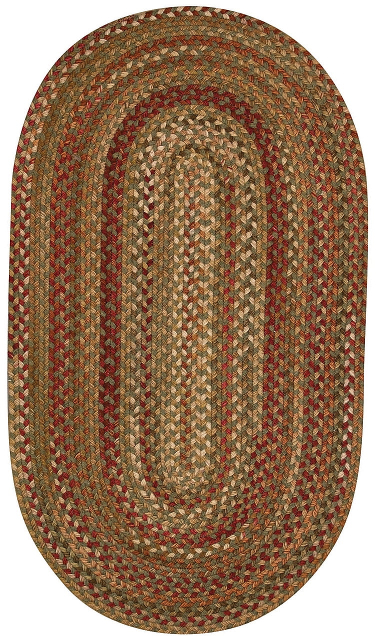 Capel Manchester Sage Red Hues 0048_200 Braided Rugs 36" Round
