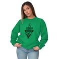 thumbnail image 4 of Wolf Pack Triangle Symbol Spirit Animal Sweatshirt for Men or Women Brisco Brands X, 4 of 6