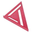 thumbnail image 3 of Triángulo de carpintería de aleación de aluminio rojo resistente a la corrosión, escala transparente, escuadra de carpintería para muebles, 3 of 14