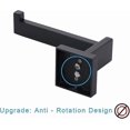 thumbnail image 3 of Toilet Paper Holder Matte Black - Toilet Tissue Roll Holders Dispenser and Hangers Wall Mounted for Bathroom & Kitchen, Stainless Steel Modern Square, 3 of 5