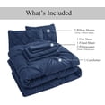 thumbnail image 6 of Comforter Set 7 Piece Pintuck  Navy Blue Bedding, 6 of 6