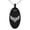 Black, variant on Stainless Steel Day of the Dead Winged Skull Engraved Small Oval Charm Pendant Necklace