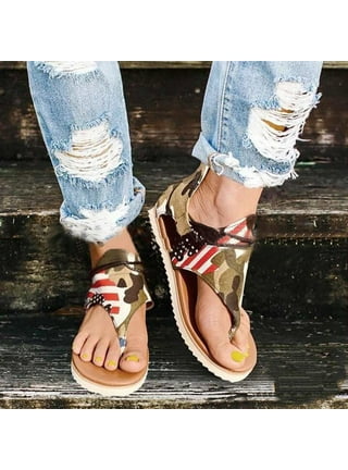 Camo flip cheap flops womens