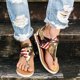 thumbnail image 1 of Zapatos con clip de verano para mujer Sandalias cómodas con cremallera Pisos Sandalias de playa informales Wmkox8yii shjk641, 1 of 6