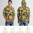 thumbnail image 5 of Citrus Mediterranean Style Mosaic Regular Fit Hoodie, Sporty Pullover Hooded Sweatshirt for Men Women XL, 5 of 6
