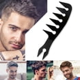 thumbnail image 3 of Peggybuy Men Vintage Back Hair Oil Comb Retro Wide Tooth Fork Beard Comb Styling Tools, 3 of 8