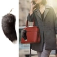 thumbnail image 2 of Keychains Keyring Pendant for Women 3D Cute Animal Tail Accessory Pompoms Hairy Tail 40cm Handbag Backpack Fashionable Novelty Key Holder, 2 of 8