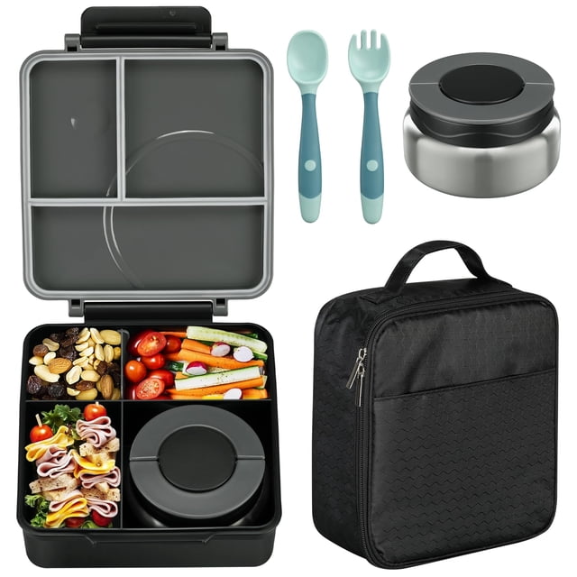 Set de lonchera Howeemo con 4 compartimentos y termo para sopa de 8 oz