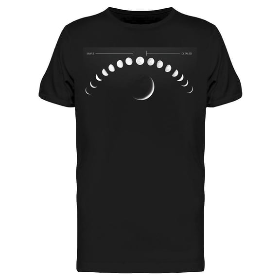 Realistic Moon Phases Tee Men's -Image by Shutterstock