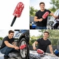 thumbnail image 5 of Long Handle Car Wheel Brush Plush Tire Cleaning Tool Soft Bristle Rim Brush for Wheels Tires and Trim Detailing, 5 of 7
