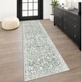 thumbnail image 3 of GLATTICE Runner Rug 2x6 Non Slips Rug Runner Super Soft Kitchen Runner Rug Printed Faux Wool Floral Thin Beige Rugs for Hallway Entryway Laundry Room Bedroom,Sage Green Grey, 3 of 7