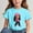 Sky Blue, variant on Frwgonr Girls T-Shirts Short Sleeve Girls Casual Shirts Graphic Tops Back of School Clothes Sky Blue, Size 3-15 Years