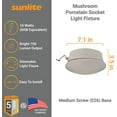 thumbnail image 3 of Sunlite 88671-SU 10w LED Mushroom Fixture White Cool White 4000K, 3 of 7