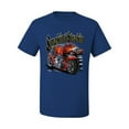 thumbnail image 2 of Wild Bobby, Smokin & Strokin Vintage Red Hot Rod and Motorcyle Cars and Trucks Men's Graphic T-Shirt, Royal, 3XL, 2 of 3