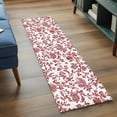 thumbnail image 4 of 2x6 Kitchen Runner Rug, Red Boho Flower Non-Skid Rubber Backing Large Rectangle Rugs - Living Room Bedroom Home Office, Vintage Paisley Farmhouse Pattern Indoor Floor Mat Carpets Washable Rug, 4 of 9