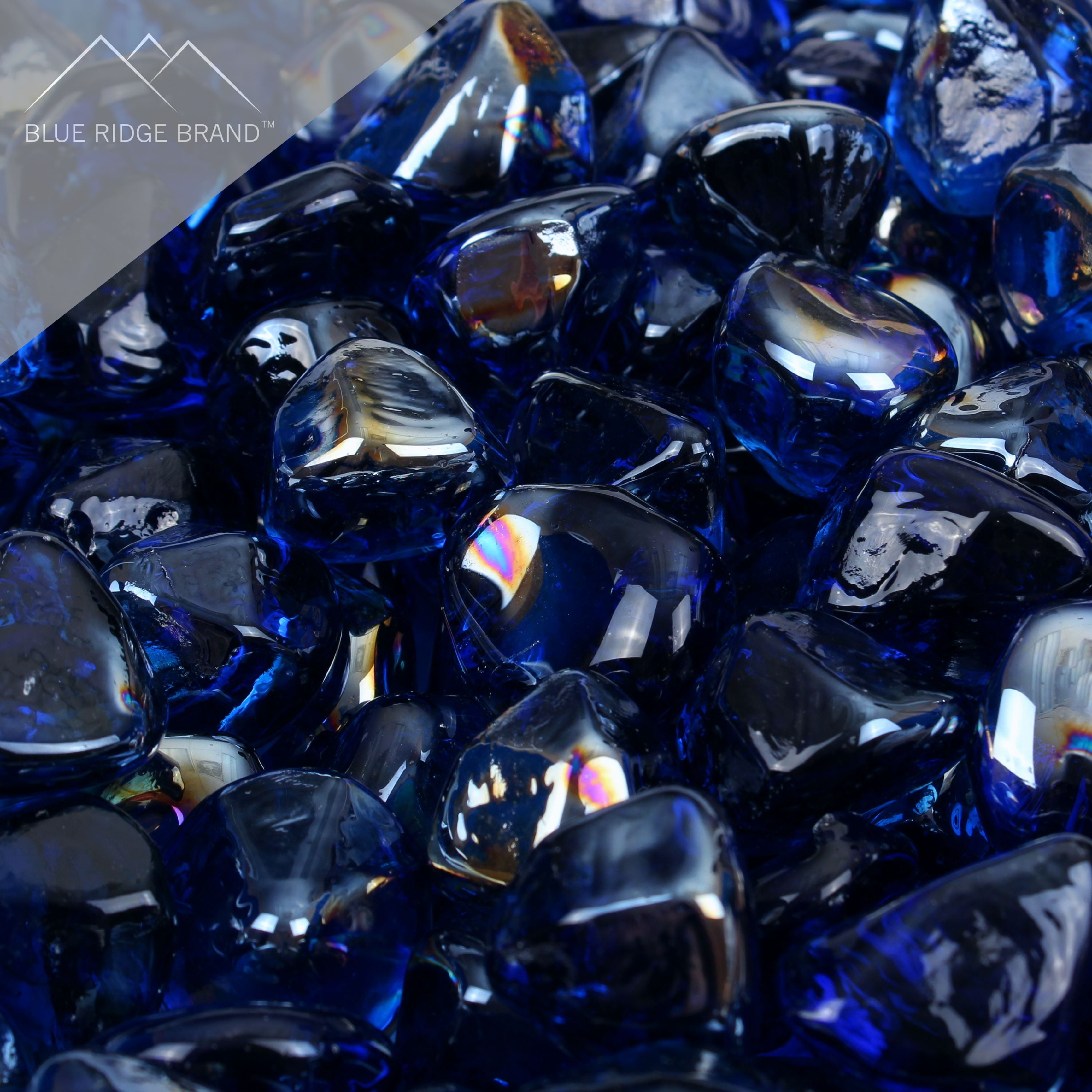 Blue Ridge Brand Reflective Fire Glass Diamonds Professional Grade