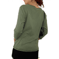 thumbnail image 5 of Qiylii Women Retro Floral Shirt Long Sleeve V Neck Club Casual Fall Blouse, 5 of 6