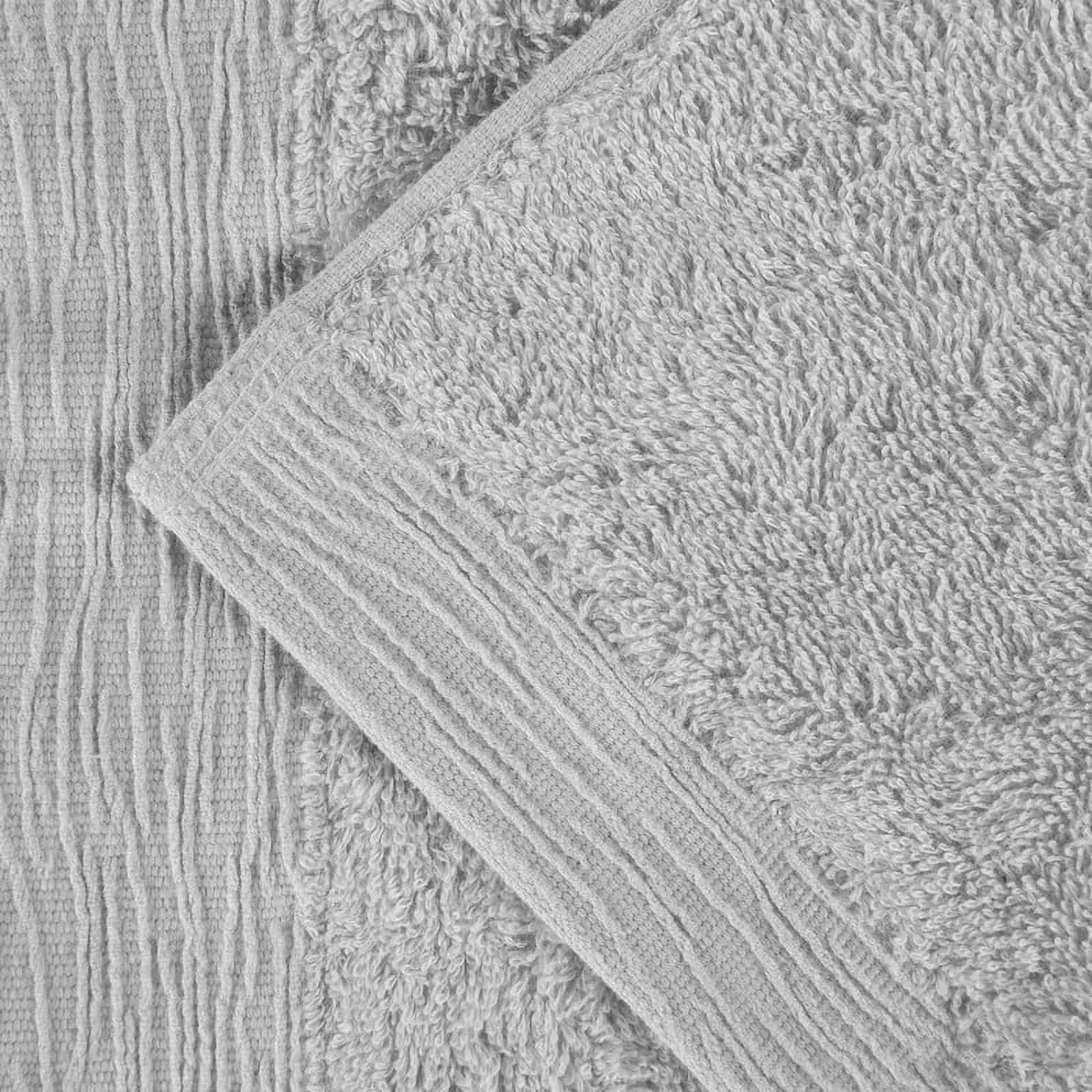 Superior Rayon from Bamboo Soft Modern 9-Piece Towel Set, Platinum