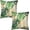 Summer Tropical Palm Leaf Pillowcase, variant on Sunflower Gnome Throw Pillow Cover 20 x 20 Set of 2 Spring Floral Flowers Pillow Cases Seasonal Summer Cushion Covers Cotton Linen Decorative Pillowcase Farmhouse Decor for Sofa Couch Home