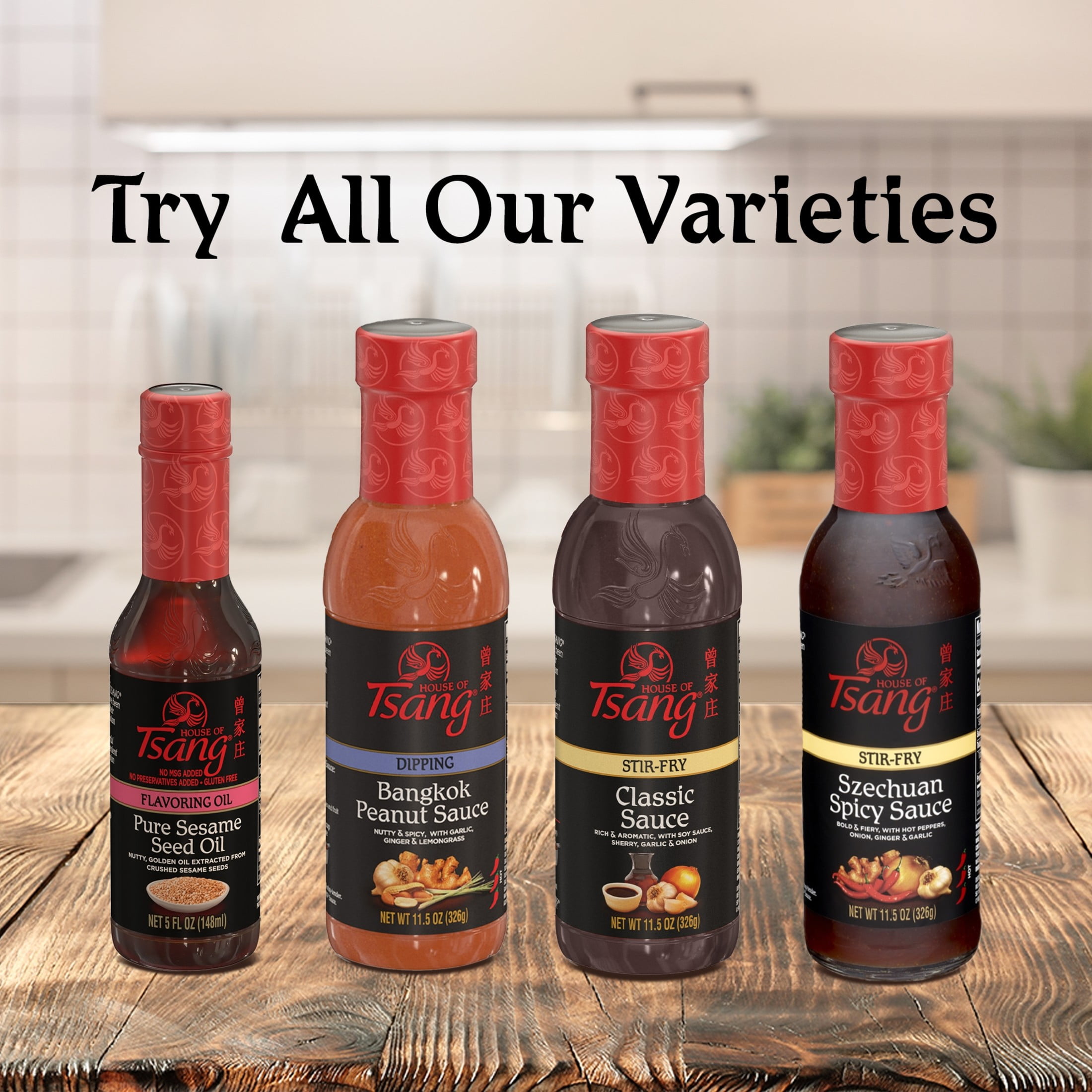 (4 pack) HOUSE OF TSANG Bangkok Peanut Sauce Liquid, Shelf-Stable, 11.5 oz Bottle