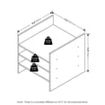thumbnail image 5 of Furinno CUBICLE 3-Tier Cube Shelf Insert, Storage Organizer Accessory, Plain White, Fits Furinno Extra Thick Cubes, 5 of 10