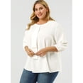 thumbnail image 2 of BluDe GaCon Volantes Cuello Redondo Trabajo TalGrande PaMujer Blanco XL, 2 of 7