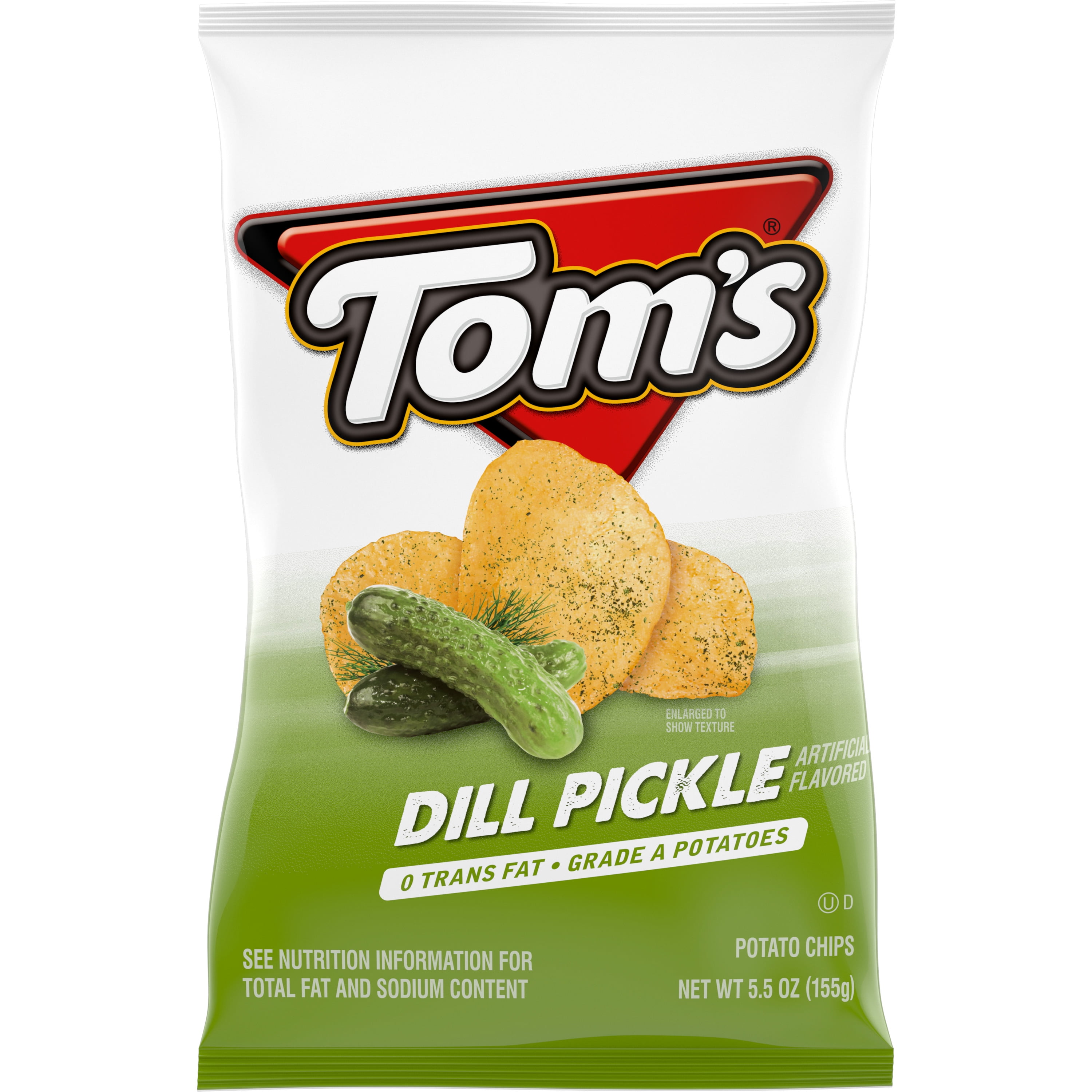 Tom's Dill Pickle Potato Chips, 5.5 Oz