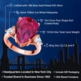 thumbnail image 2 of Gem Stone King 18K Rose Gold Plated Silver Red Created Ruby and White Moissanite  Ring for Women (10.56 Cttw, Gemstone July Birthstone, Pear Shape 16X12MM, Size 6), 2 of 6