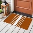 thumbnail image 5 of Burnt Orange White Stripe Entryway Rug 2x3 Area Rug Washable Indoor Doormat Small Bathroom Rugs Low Pile Accent Throw Rugs Modern Rustic Vertical Striped Floor Carpet for Kitchen Bedroom Entrance, 5 of 9