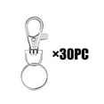 thumbnail image 1 of TIELUTT 30pcs Key Chain Clip Hooks Swivel Clasps Lanyard Snap Hooks with Split Key Rings Kitchen with Hooks Metal Organizer Wire Rack Parts Door Jacket Hanger Siding Clips Christmas Window Light Clip, 1 of 7