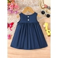 thumbnail image 3 of Infant Girls Dress 6 Months Girls Summer Dress 9 Months Girls Sleeveless Animals Print Dress Sundress Blue, 3 of 6