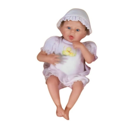 The Ashton-Drake Galleries So Truly Real® Tiny Aria Tiny Miracles Baby Collectible Doll Lifelike with RealTouch™ Vinyl Skin, Micro-Rooted Hair & Ruffled White Outfit by Andrea Arcello 10-Inches