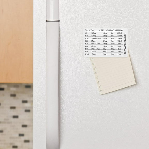 HONMEET 1Set Magnetic Kitchen Conversion Chart Rectangular PVC Measurement Conversion for Fridge
