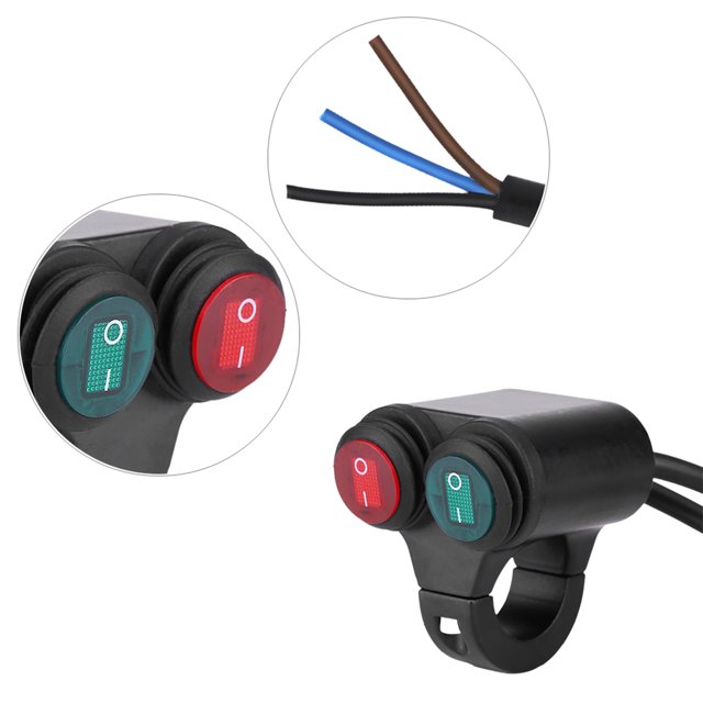 Handlebar Switch, Motorcycle Headlight ON OFF Aluminum Alloy 12V 10A Modification For Autocycle