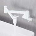 thumbnail image 2 of Kitchen Faucet Cold Water Only for Wall, Folding Swivel Single Hole Brass Wall Mounted Cold Water Faucet-Black, 2 of 2