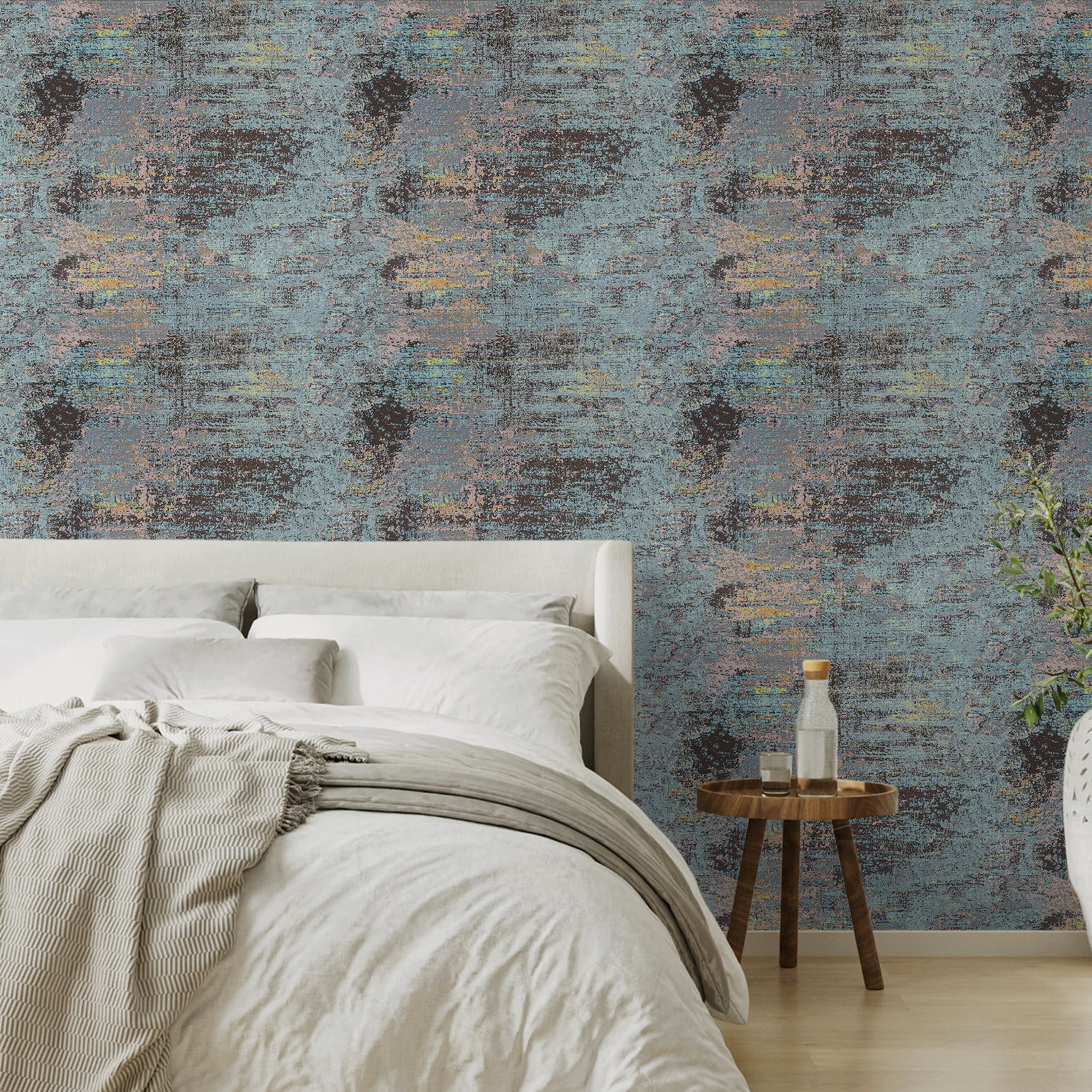 UMIGGEE Multicolor Wallpaper Grasscloth Peel and Stick Wallpaper 17.3-in x 118-in Wall Paper Stick and Peel Contact Paper Removable Self Adhesive Vinyl Wallpaper