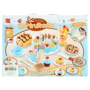 Mundo Toys Pretend Birthday Cake Play Food Set, 75-Piece Pink Cutting Cake Set, Ages 3+