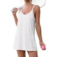 thumbnail image 3 of Sleeveless Women's 2-in-1 Athletic Tennis Golf Dress Sets Active Workout with Shorts, 3 of 5