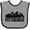 Heather and Black, variant on Inktastic Pittsburgh Skyline Grunge Boys or Girls Baby Bib