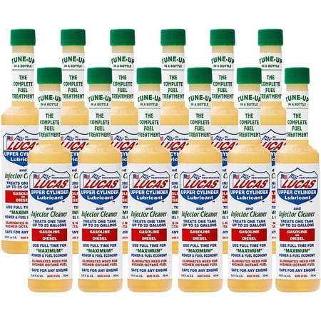 Lucas Upper Cylinder Lubricant & Fuel Injector Cleaner (5.25 oz.)-12 Pack