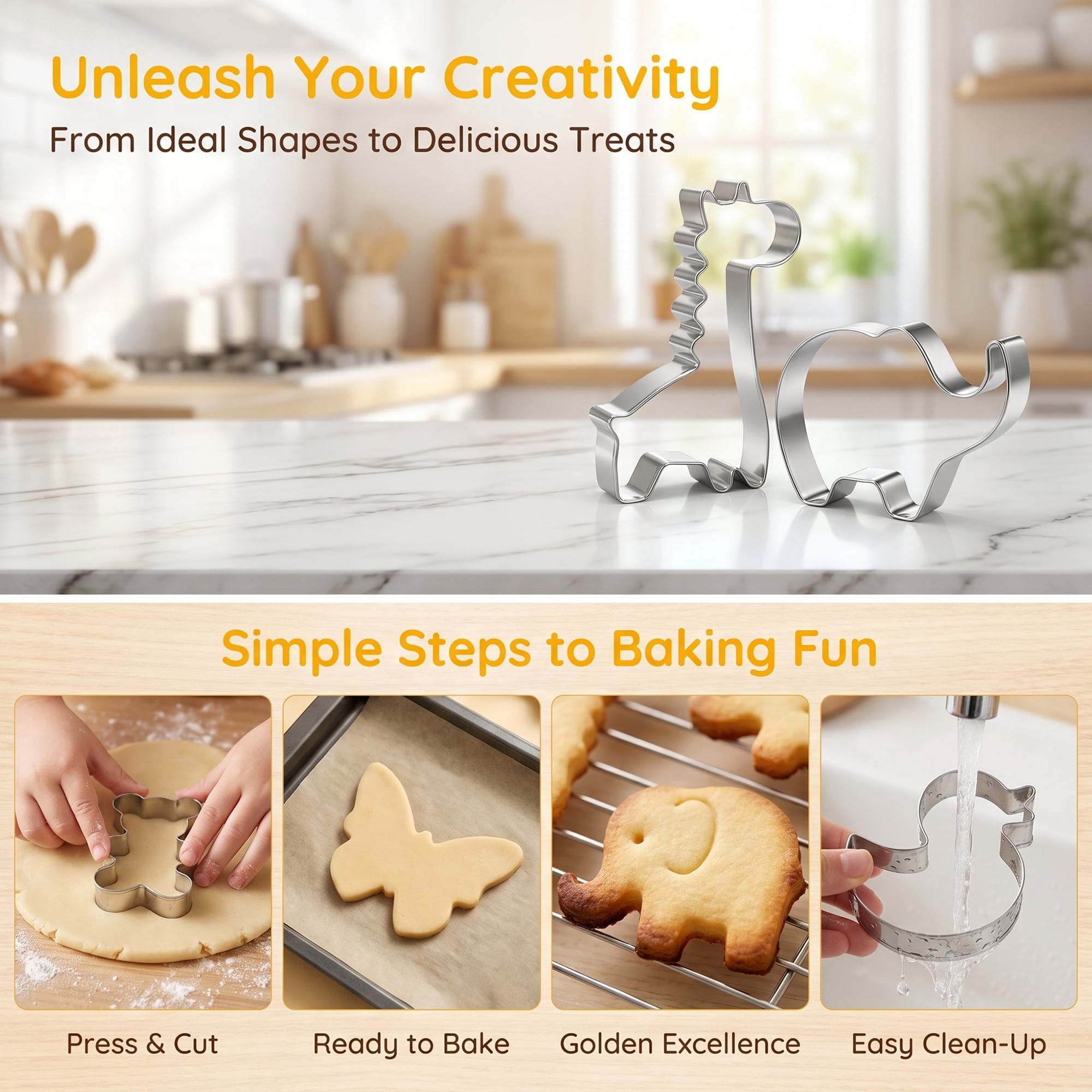 Unique Bargains 5Pcs Stainless Steel Small Metal Cookie Cutters Set Silver-2