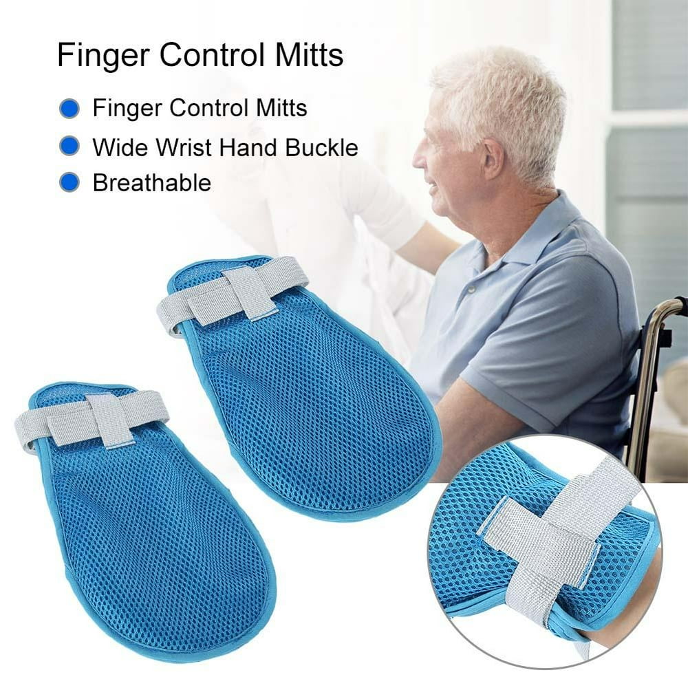 YLSHRF 2Pcs Restraint Gloves Finger Control Mitts Hand Infection
