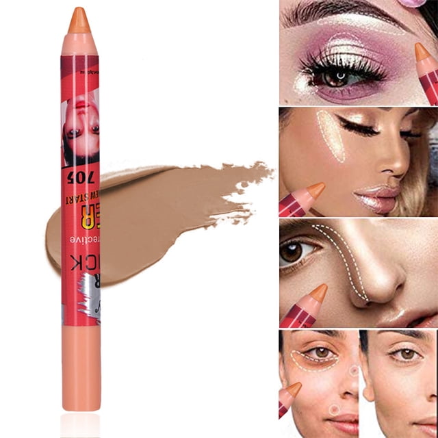 SIfdSeng Concealer Pen Invisible Cover Acne Marks Pore Concealer Highlight Shadow Under Eye Correction Fluid to Help Cover Dark Circles and Blemishes Powder Foundation