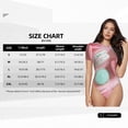 thumbnail image 3 of Goofa Pastel Macarons Delight Printed Women Rash Guard Short Sleeve,Tummy control Swimsuit Surfing Swimsuit Bathing Suit One Piece Swimsuit UPF 50-Small, 3 of 9