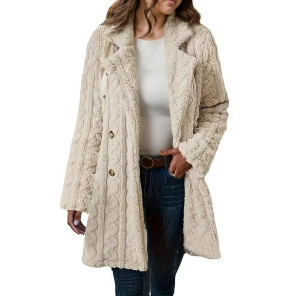 Jackets for Women Double Lapel Winter Coat Knit Sweater Solid Wool Blend Outerwear Light Womens Jacket with Hood Hooded Jacket Womens Scrub Jacket Full Zip Jacket Women Jacket inside Pockets