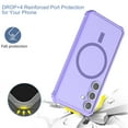 thumbnail image 4 of Designed for Magnetic Samsung Galaxy S25 Case,[Compatible with MagSafe] [Military Grade Drop Protection] Slim Hybrid Rubber Translucent Matte Shockproof Anti-Fingerprint Phone Case,Purple, 4 of 8