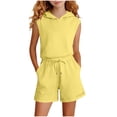 thumbnail image 2 of Rvasteizo Toddler Loungewear Solid Sleeveless Hooded Pocket Pullover Long Sleeve Base Top and Pants 2 Piece Outfits for Boys Girls, 2 of 3
