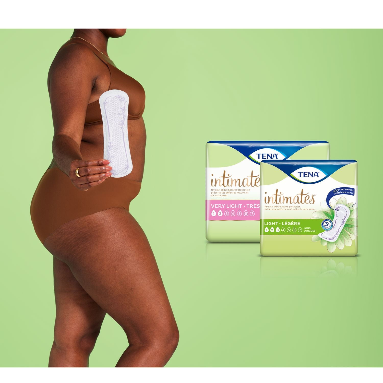 TENA Serviettes ultraminces contre l’incontinence féminine - Absorption légère - Longueur régulière - 30 unités 30 u